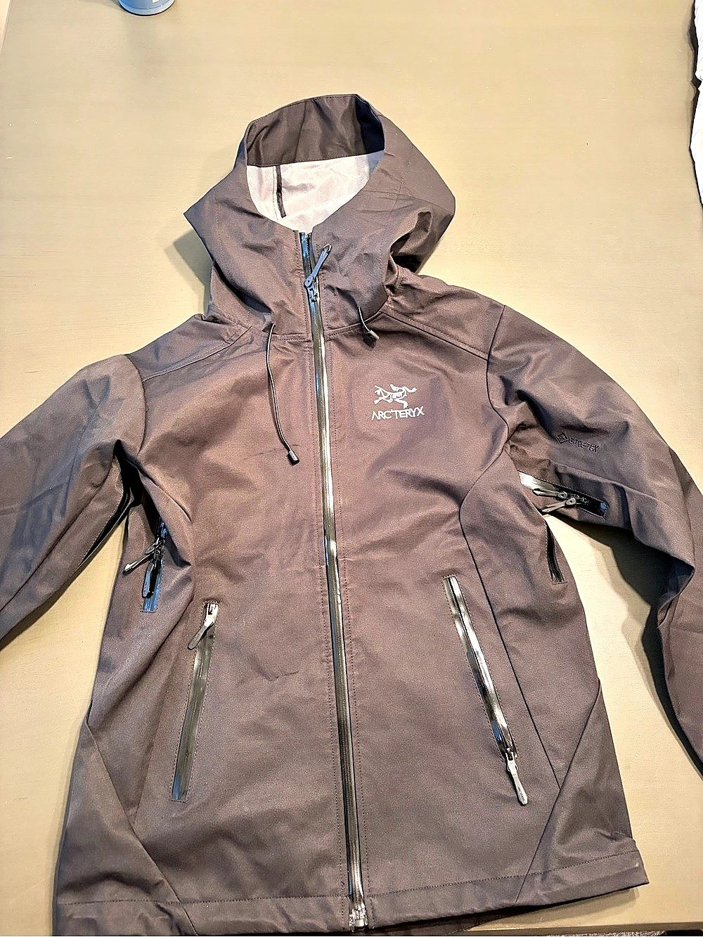 Arc'teryx Hooded Beta Shell Jacket in Black Size Medium